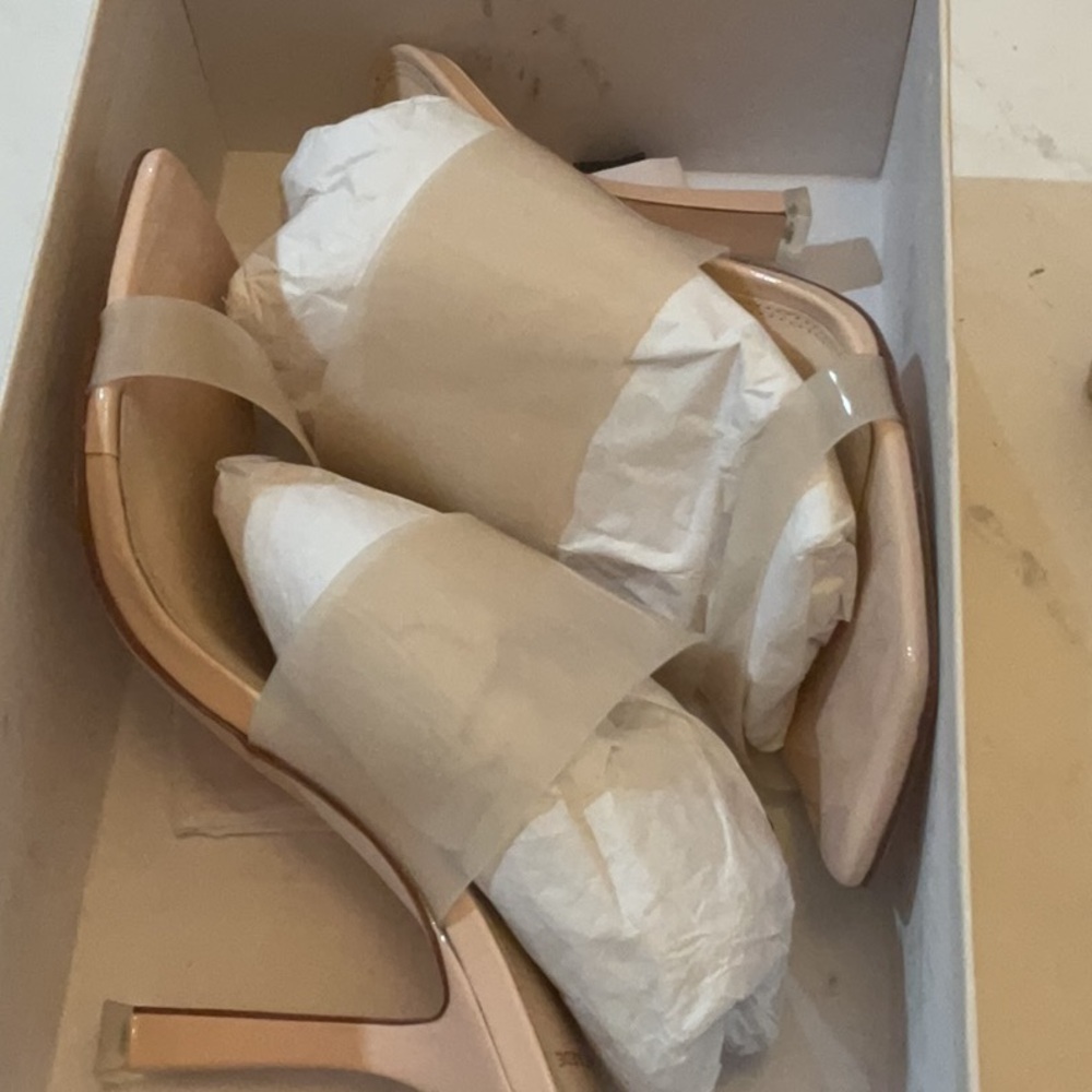 Black Suede Studio Bella High Heel Mule in Blush, Size: 8.5 - Picture 4 of 10